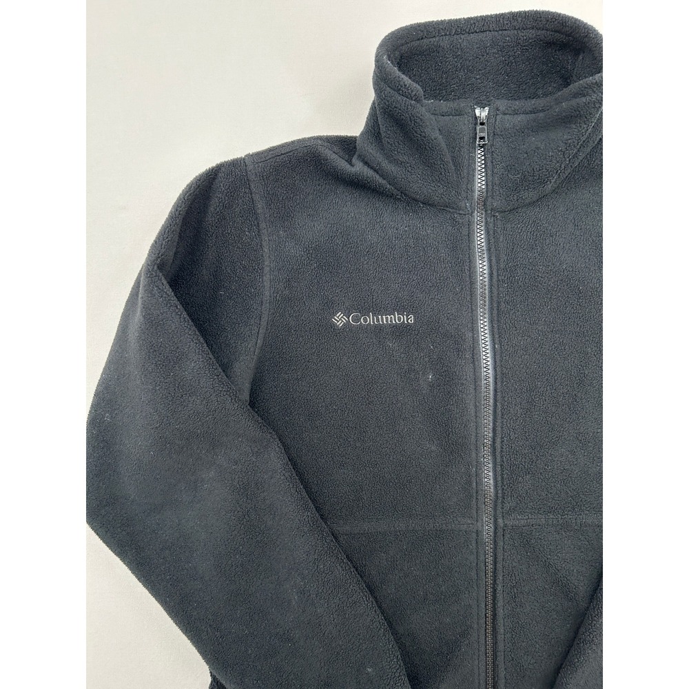 Columbia Titanium Fleece Jacket Black Full Zip Youth 14/16 Fits Women XS S